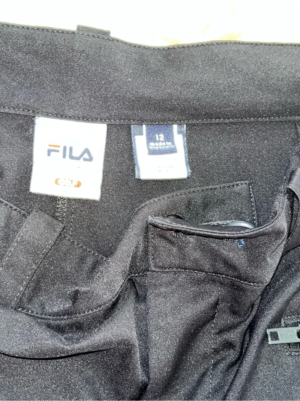Fila Black High-Waist Performance Golf Shorts